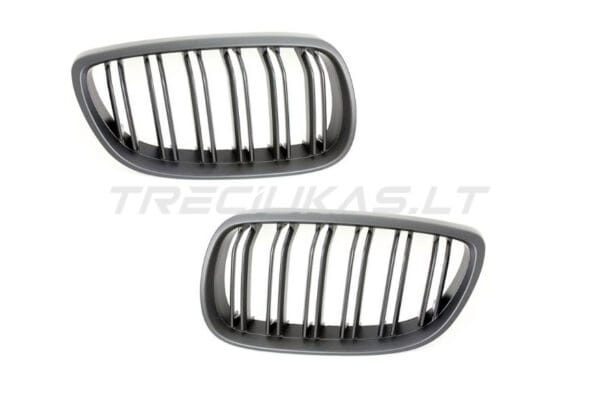 BMW E92 E93 pre LCI juodos matines dvigubos groteles grill double matt